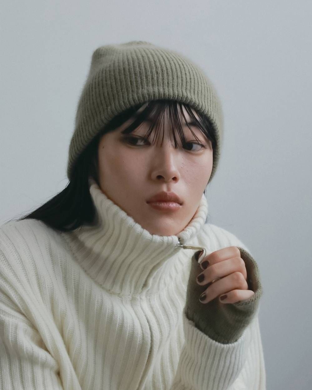 ラクーンニット ビーニー (オリーブ) Raccoon Knit Beanie (Olive) / 26AW 【6月29日まで期間限定予約】
