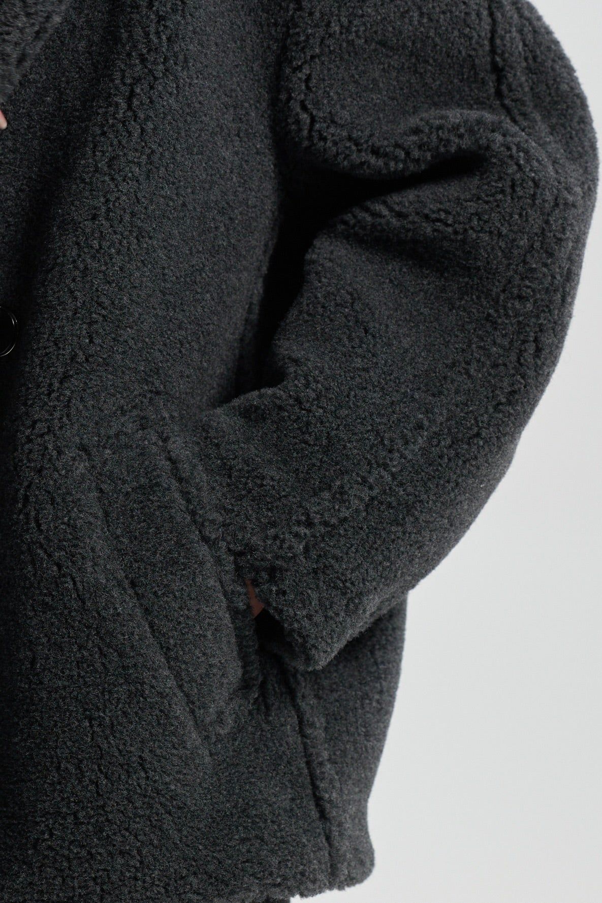 コクーン ミドル ボアコート (チャコールグレー) COCOON MID BOA COAT (Cgray) / 26AW