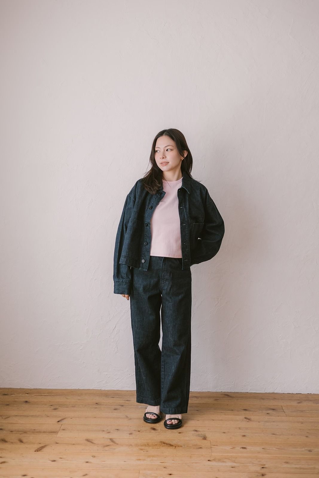 ベーシックスリムハーフスリーブTシャツ (ベビーピンク) Basic T-shirt (Baby pink) /  26SS