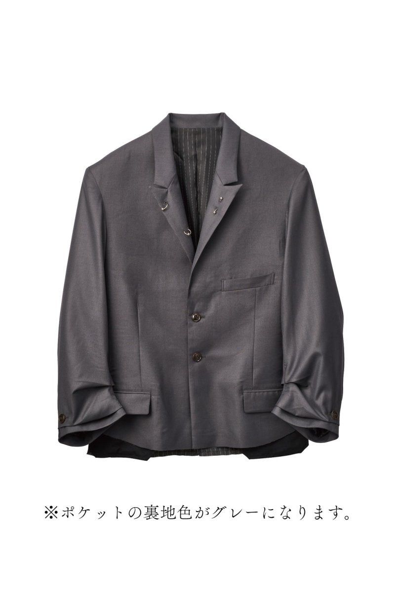 vintage tailored jacket (Gray) / ヴィンテージ テーラードジャケット (グレー) / 26SS
