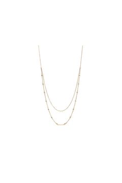 TWIN CHAIN NECKLACE / ツイン チェーン ネックレス K18 (イエローゴールド)