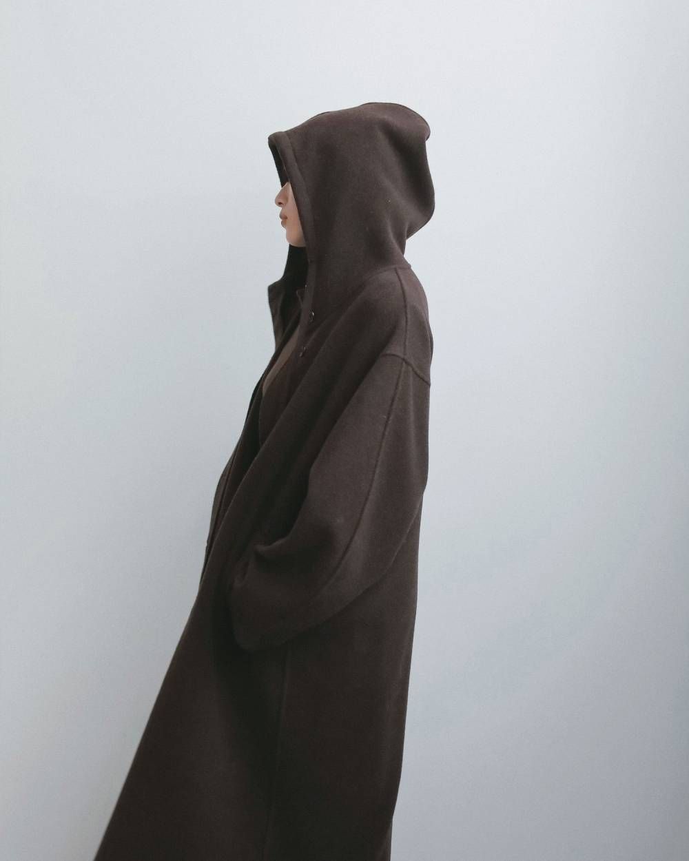 ウールフーディコート (ブラウン) Wool Hoodie Coat (Brown) / 26AW 【6月29日まで期間限定予約】
