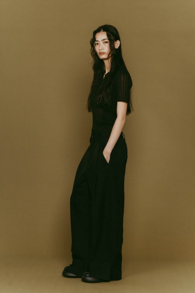 front slit pants(unisex) / フロントスリットパンツ (ブラック) / 25AW