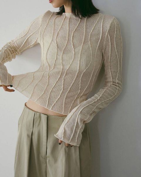 Random Pintuck Tops / ランダムピンタックトップス (Cream) / 26SS