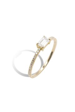 EMERALD MOISSANITE FULL ETERNITY RING SIDE ver / エメラルド モアサナイト フル エタニティ リング サイド バージョン K10/K18 (イエローゴールド)