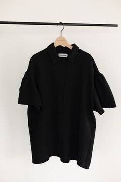 ふくれジャカードギャザースリーブブラウス (ブラック)  Puffy Jacquard Blouse (Black) /  26SS