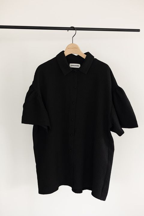 ふくれジャカードギャザースリーブブラウス (ブラック)  Puffy Jacquard Blouse (Black) /  26SS