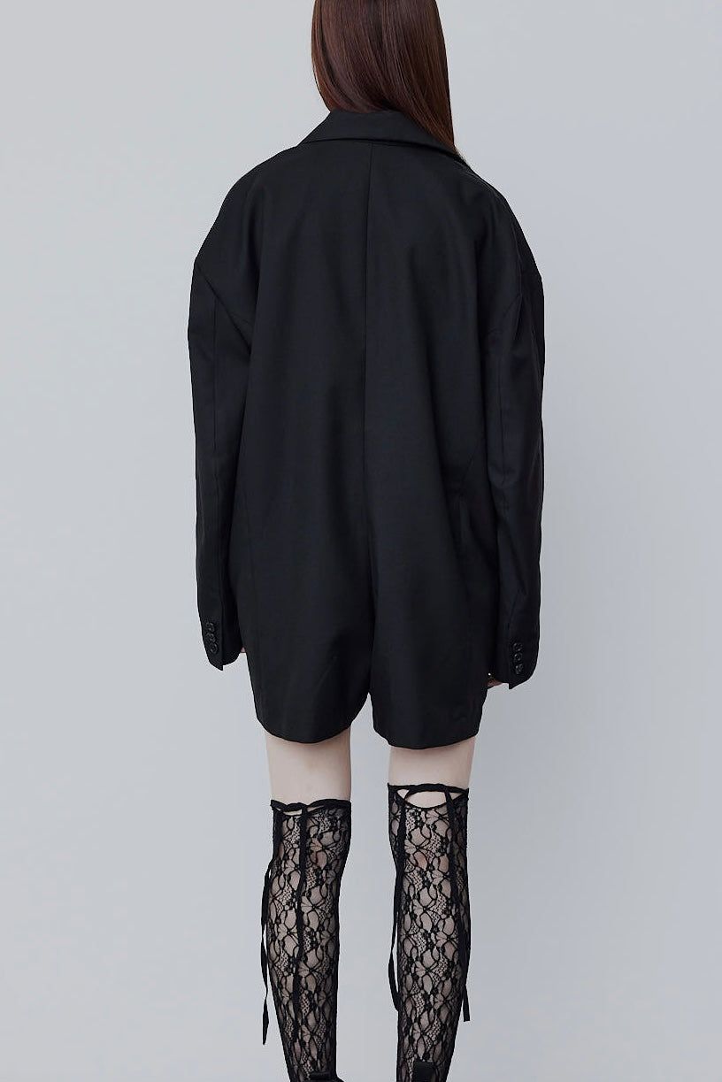 Jacket rompers / ジャケットロンパース (ブラック)