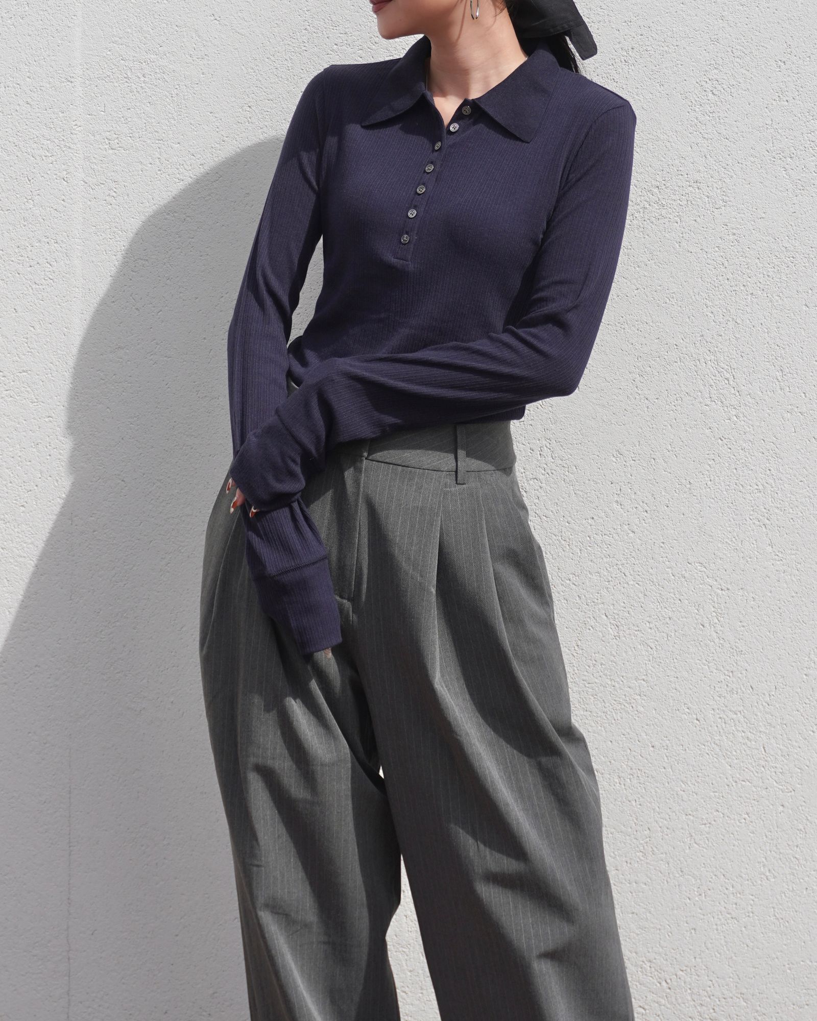【25AW】ROLAND POLO / ローランポロシャツ (ネイビー)