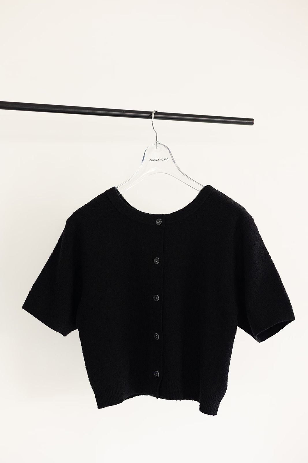 ハーフスリーブ2wayコンパクトカーディガン (ブラック)  Compact Cardigan (Black) /  26SS