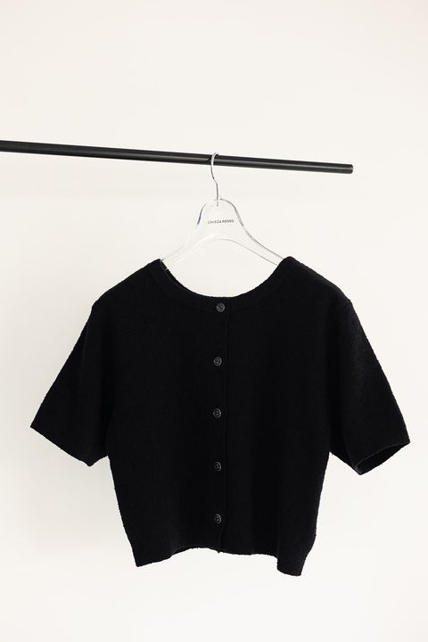 ハーフスリーブ2wayコンパクトカーディガン (ブラック)  Compact Cardigan (Black) /  26SS