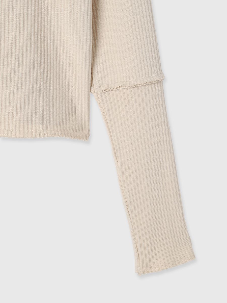 【25SS】TERRA RIB 2WAY ZIP THERMAL / ジップサーマルトップス (オフホワイト)