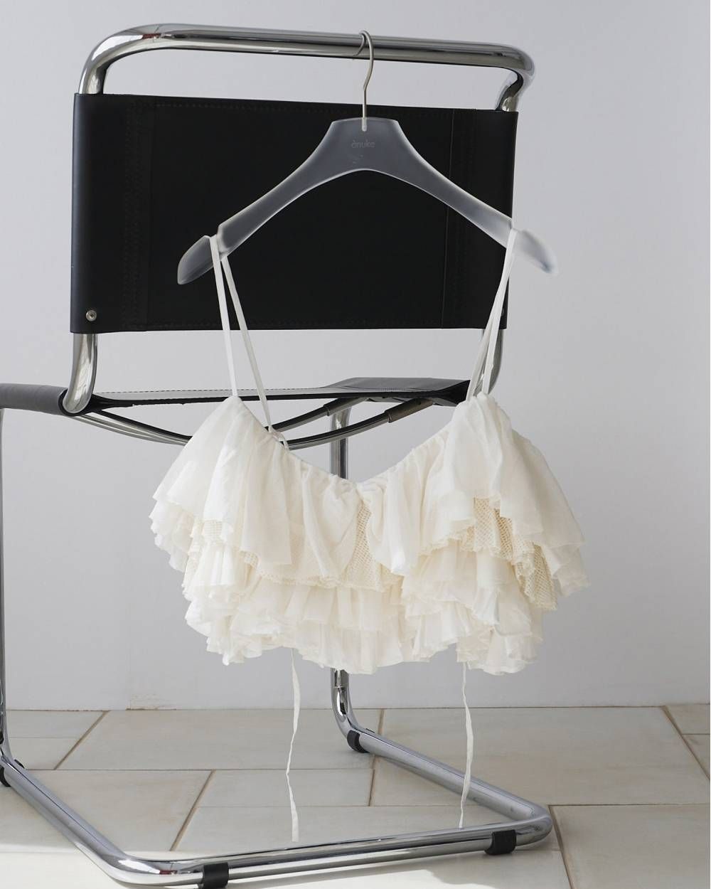 メッシュフリルキャミソール (ホワイト) Mesh Frill Camisole (White) / 26SS