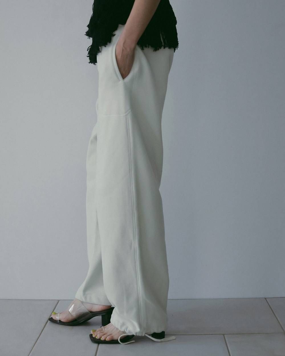 Stitch Sweat Pants / ステッチ スウェットパンツ (White) / 26SS