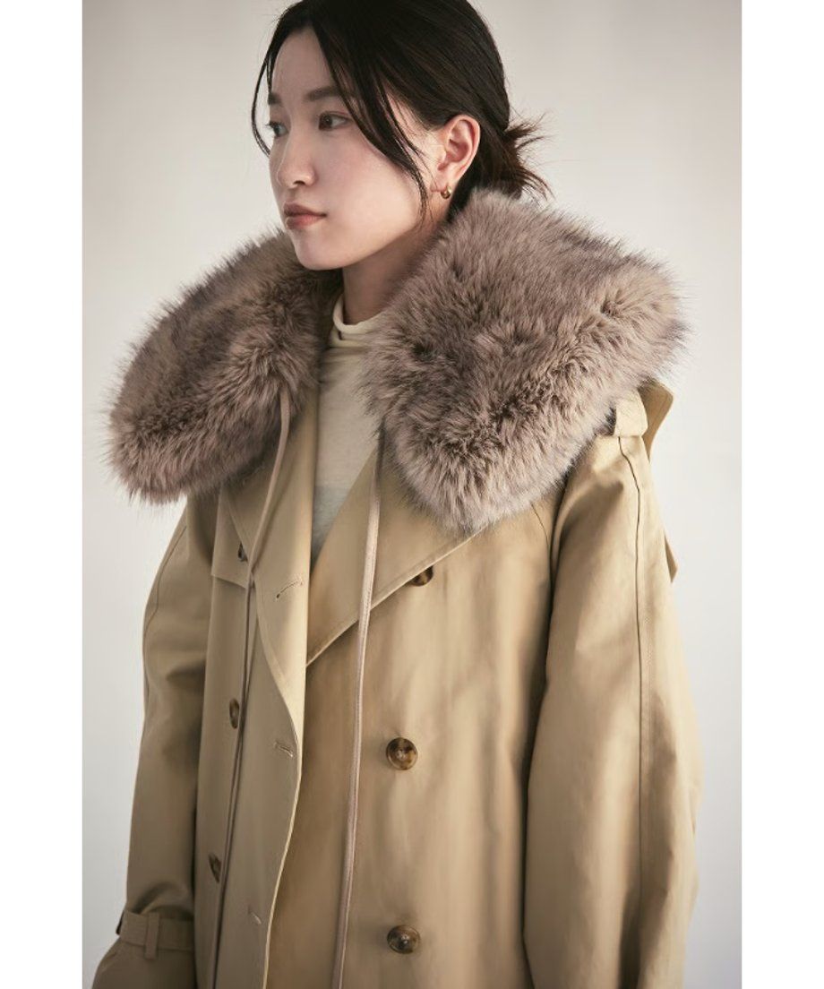 【気質アップ】 THINK FUR - 【25AW】Fox Like Fur Tippet (ベージュ ジャケット・アウター