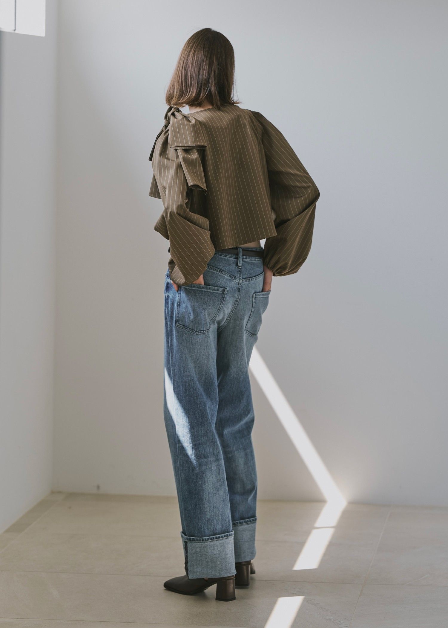 【Healthy DENIM × WILLFULLY】"Chronos" rollup straight denim PT / ヘルシーデニムコラボ ロールアップストレートデニムパンツ (ブルー) / 25AW /