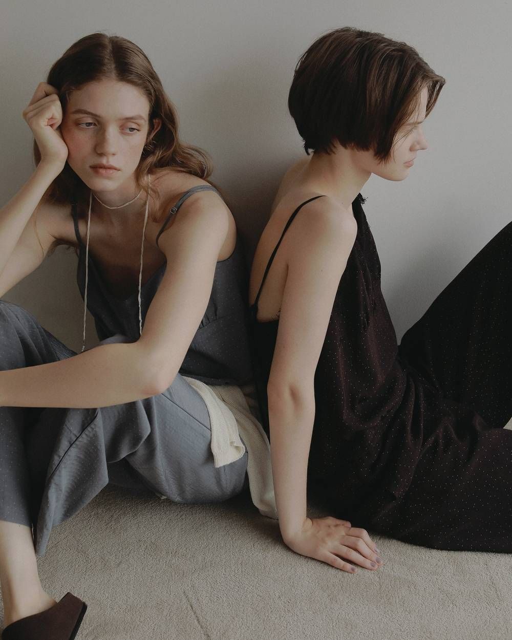 ドットジャガード キャミソールトップス (ブラウン) Dotjacquard Camisole Tops (Brown) / 27SS