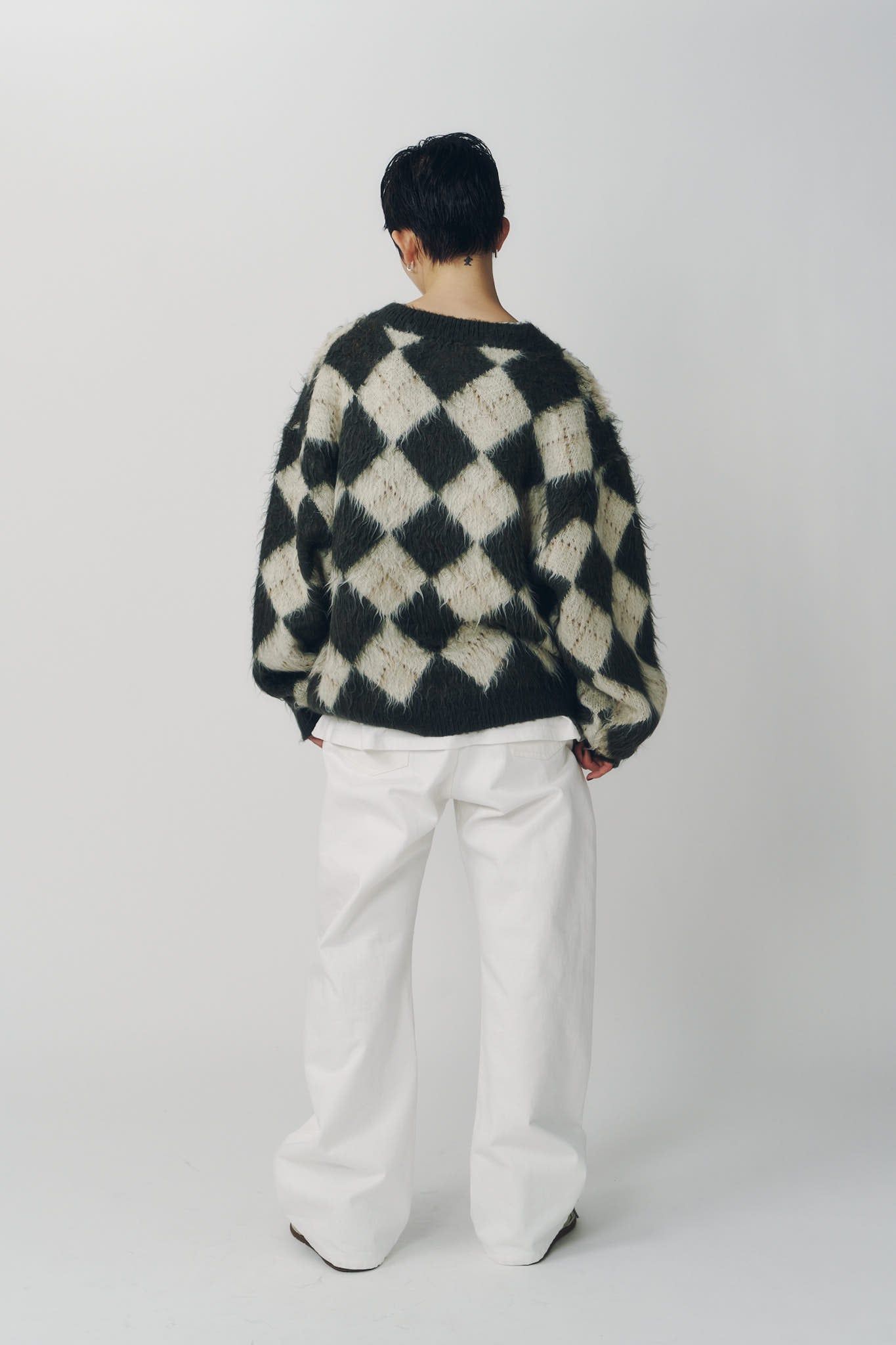 アーガイルニット (ブラウン) argyle knit(unisex) (Brown) / 26AW