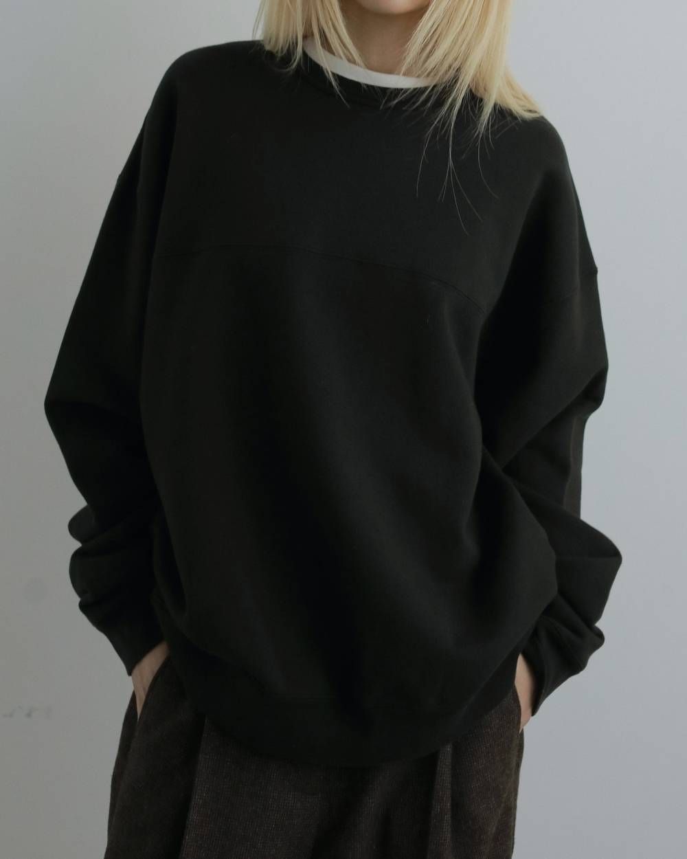 【25AW】Sandwashed Over Sweat / サンドウォッシュ オーバースウェット (ブラック)