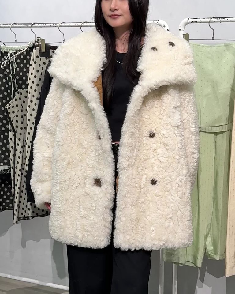 THINK FUR - 【先行予約】【26TH-03】ムートンリバーシブルコート 