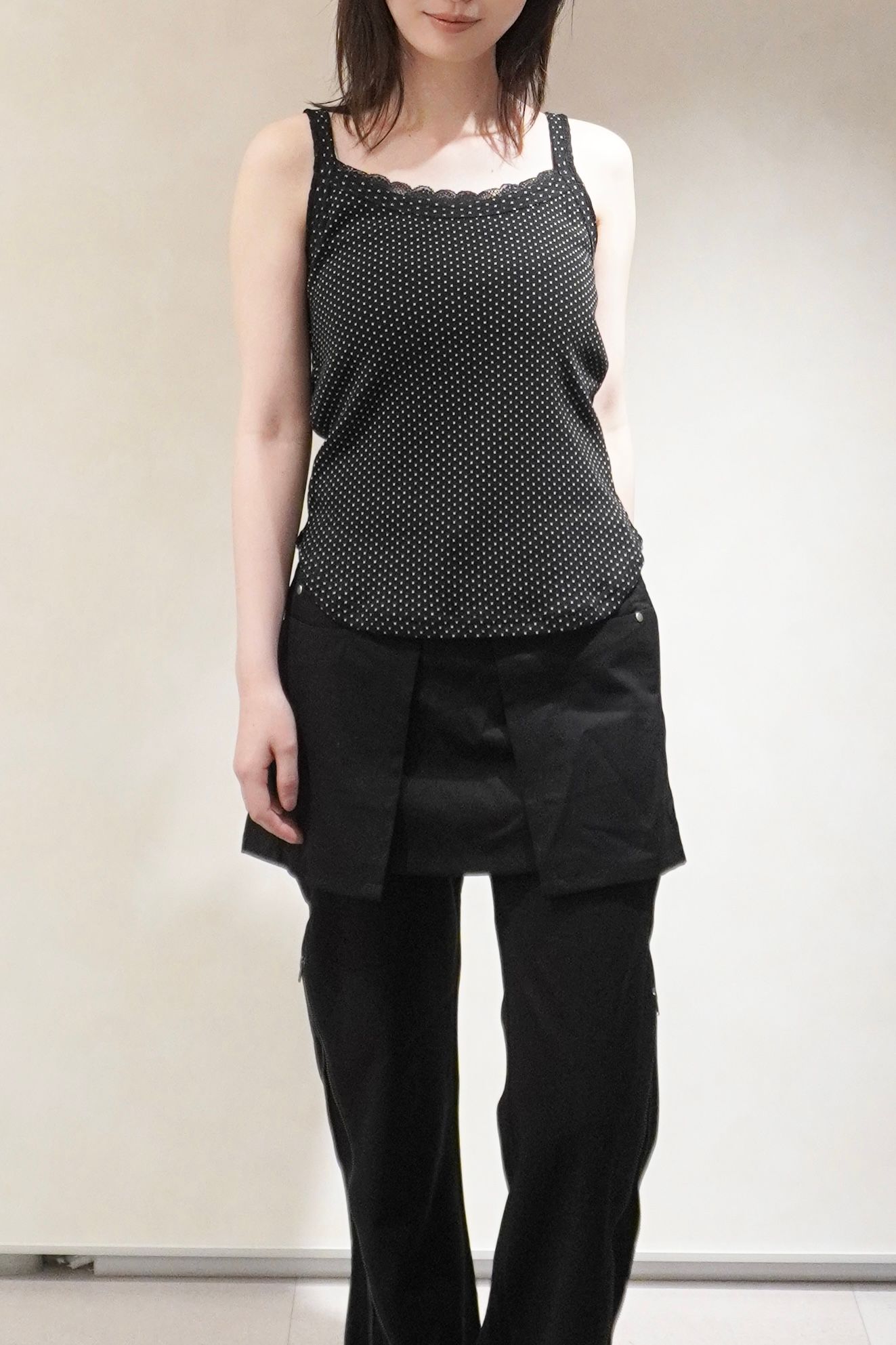 レースディテール キャミソール (ドット) lace detail camisole (Dot) /  26SS