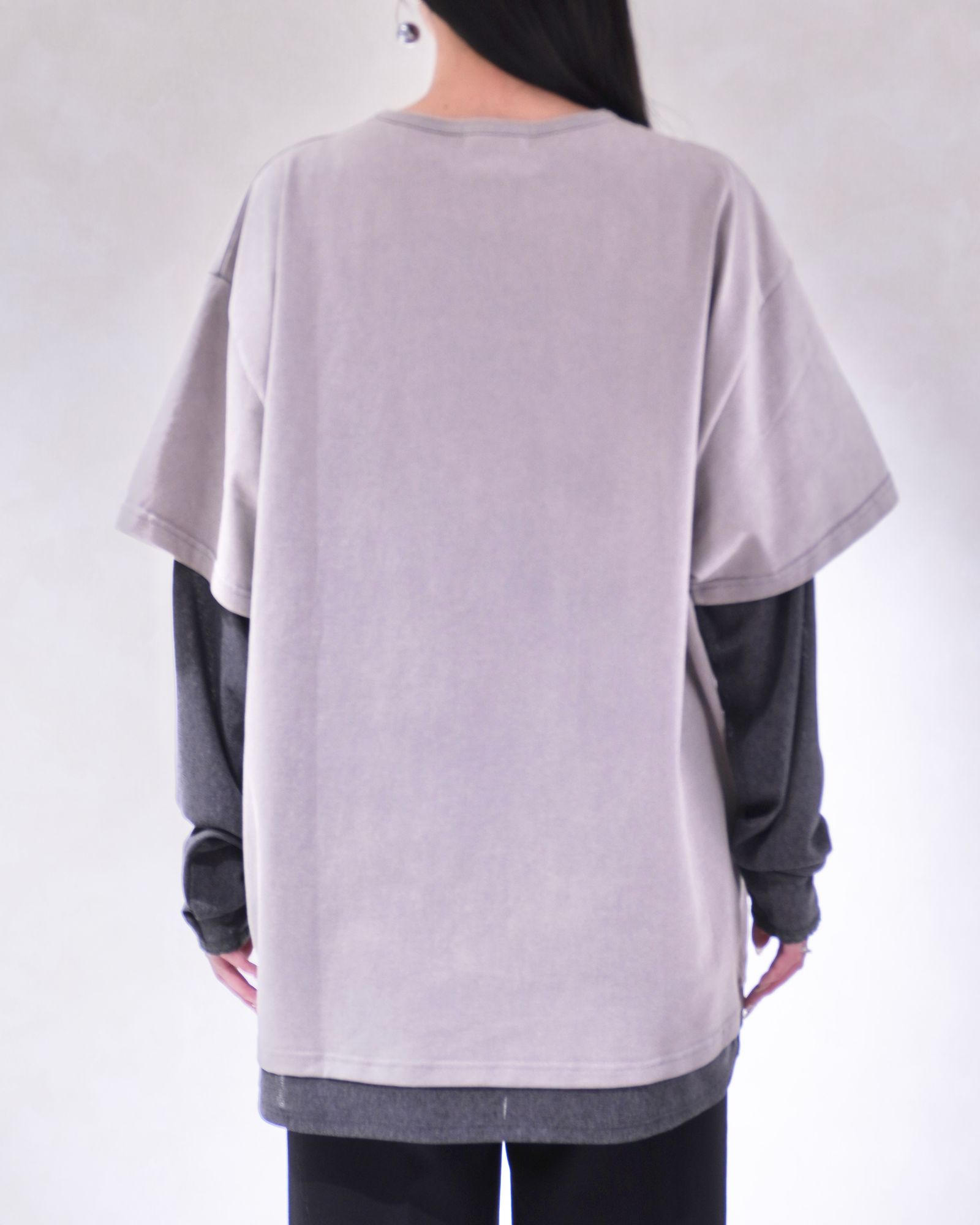 レイヤードTシャツ (グレー) AI future layered t-shirt(unisex) (Gray) /  26SS