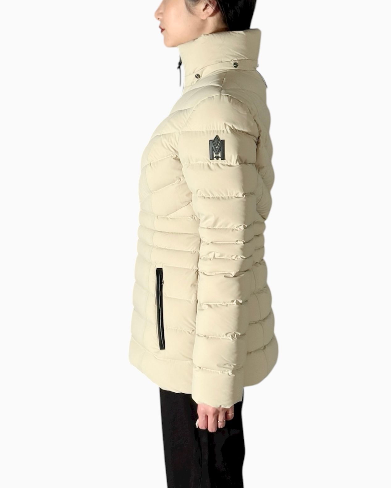 【25AW】PATSY-BX / ファー付きストレッチダウンジャケット (トレンチ) / レディース