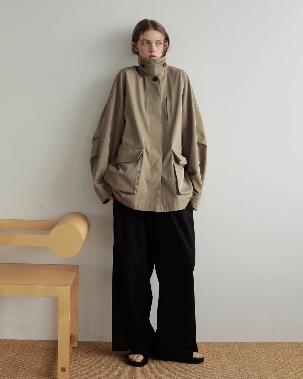 オーバーハーフコート (ベージュ) Over Half Coat (Beige) / 27SS