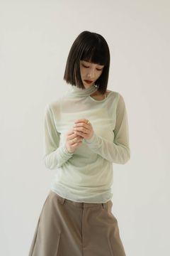 sheer logo tops / シアーロゴトップス (ミント) / 25SS  Knuth Marf