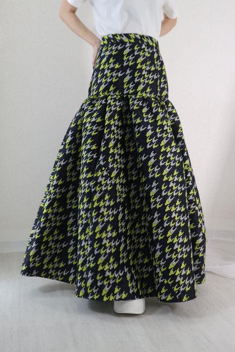 CHIDORI JACQUARD SK / チドリジャカードスカート (イエロー)