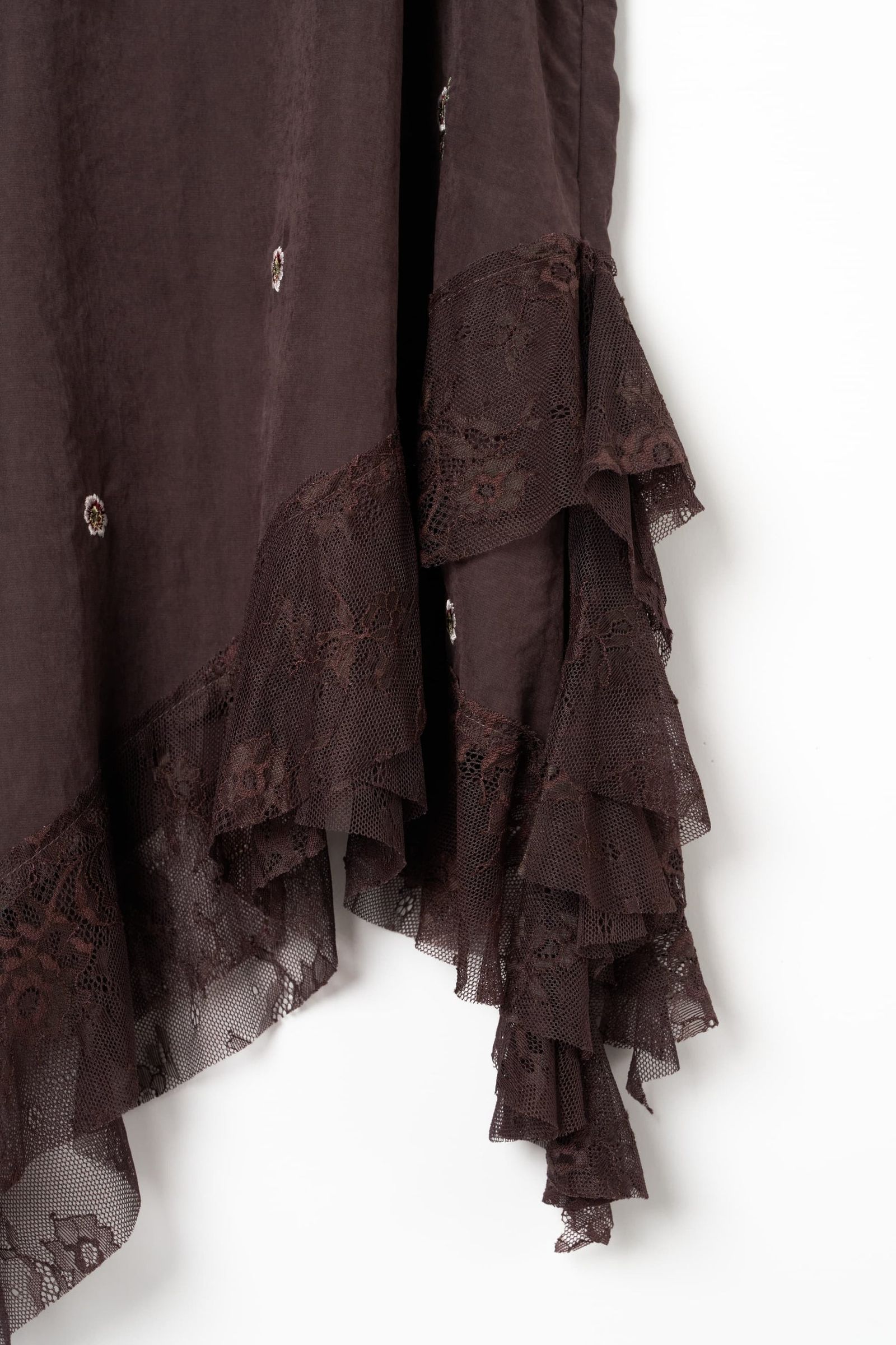 レースキャミソールドレス (ブラウン) lace cami dress (Brown) / 26AW