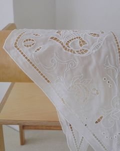 カットワークスカーフ (ホワイト) Cutwork Scarf (White) / 27SS