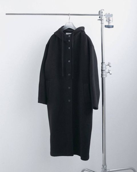 ウールフーディコート (ブラック) Wool Hoodie Coat (Black) / 26AW