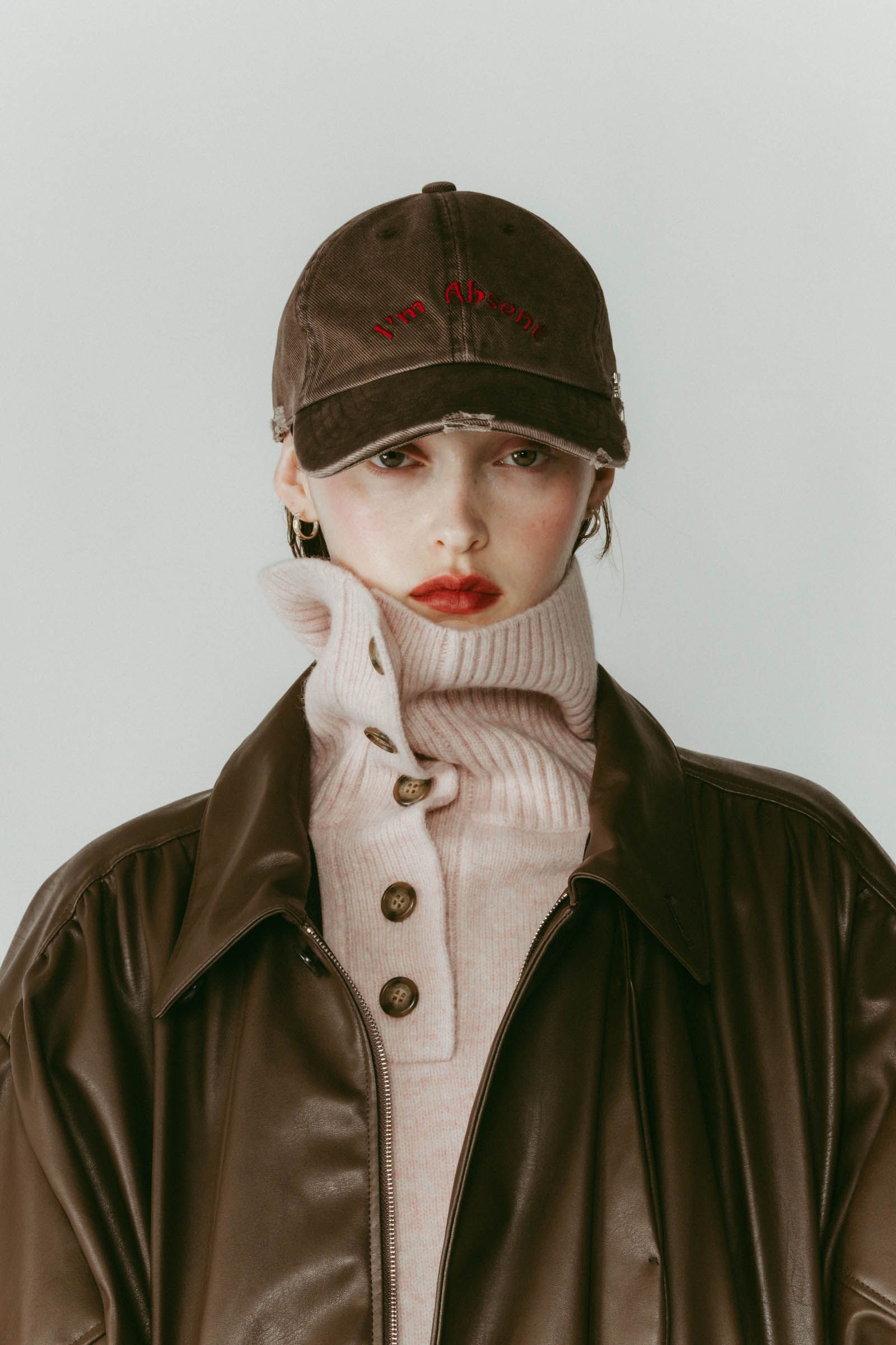 k motif damage cap / Kモチーフ ダメージキャップ (ブラウン) / 25AW