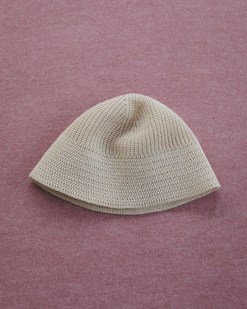リネンニット バケットハット (アイボリー) Linenknit Bucket Hat (Ivory) / 27SS