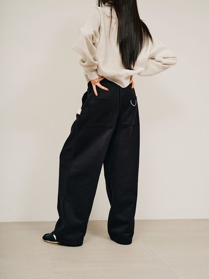 Tuck Sweat Pants / タックスウェットパンツ (ブラック×ホワイト) / 25AW