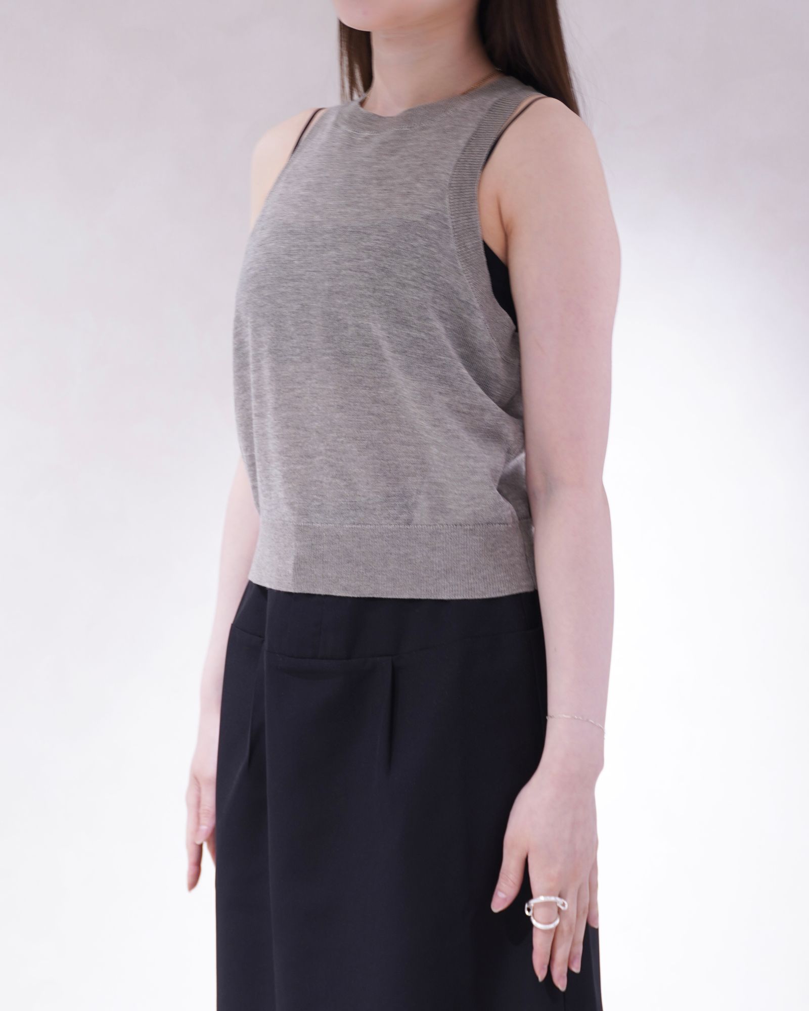 ハイゲージ シアータンクトップ (グレージュ) Highgauge Sheer Tanktop (Graige) / 26SS