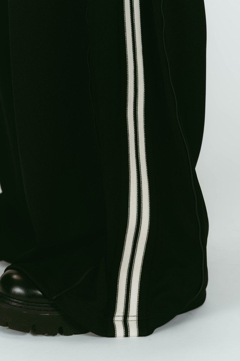 zip-up track pants(unisex) (Black) / ジップアップ トラックパンツ (ブラック) / 26SS