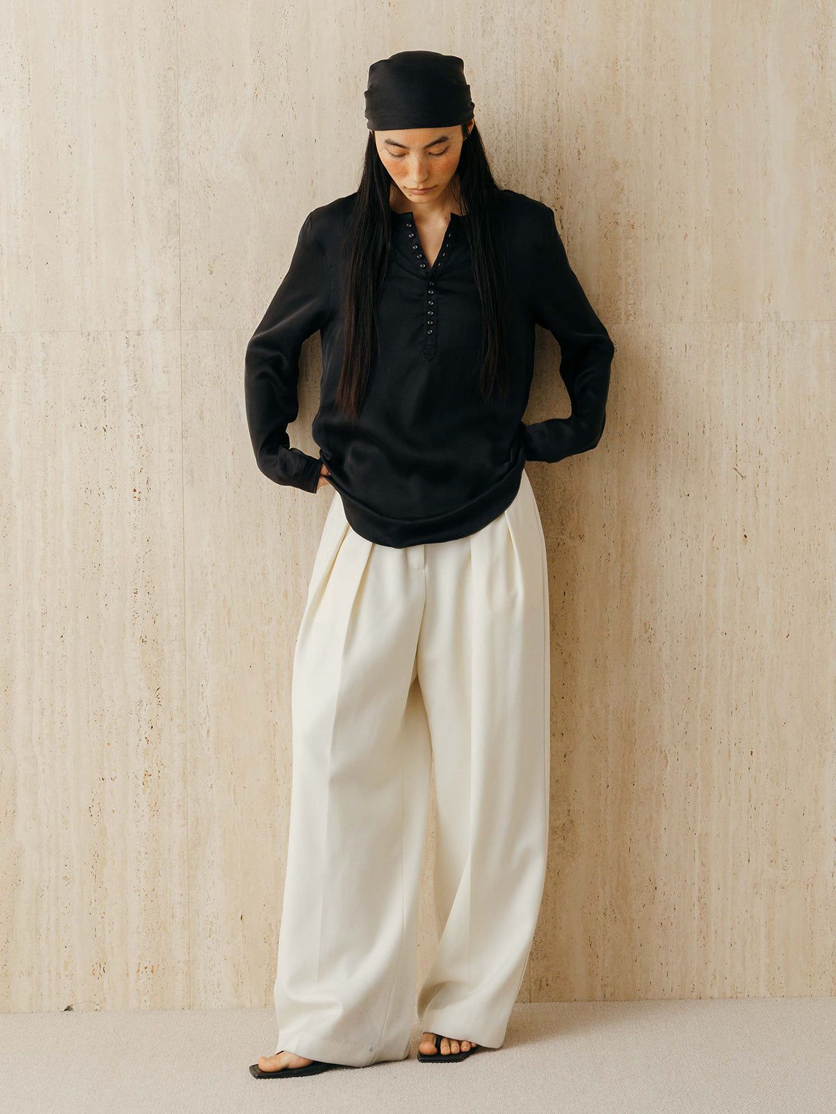 キュプラ トップス (チャコールグレー) CUPRO TOPS (Charcoal gray) /  26SS