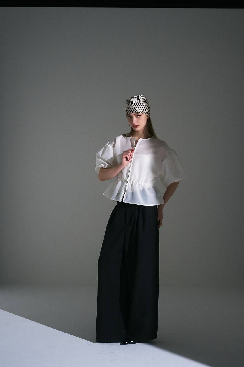 ドレープワイドパンツ (ブラック) Draped Wide-Leg Pants (Black) /  26AW