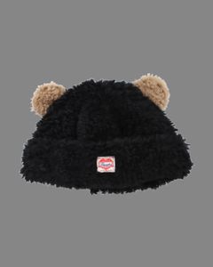 【25AW】Bear Beanie / ベアビーニー (ブラック×ブラウン)