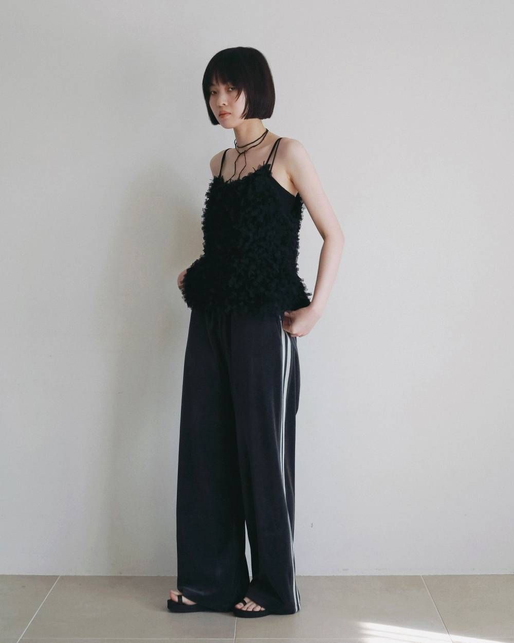ベロアトラックパンツ (チャコールグレー) Velour Track Pants (Charcoal gray) /  26AW