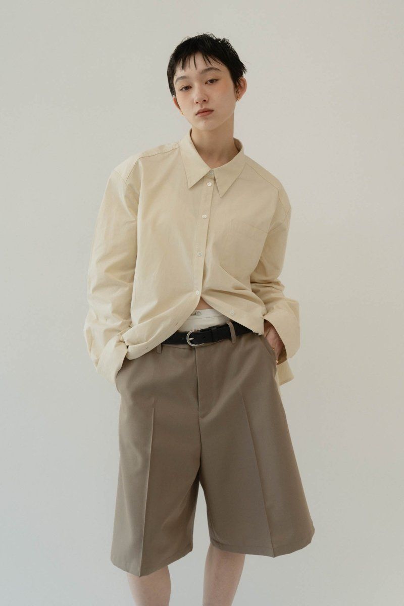 Knuth Marf - label over shirt(unisex) / ラベル オーバー