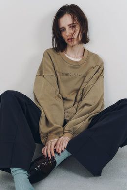 メッセージ スウェット (ベージュ) message sweatshirt(unisex) (Beige) / 26AW