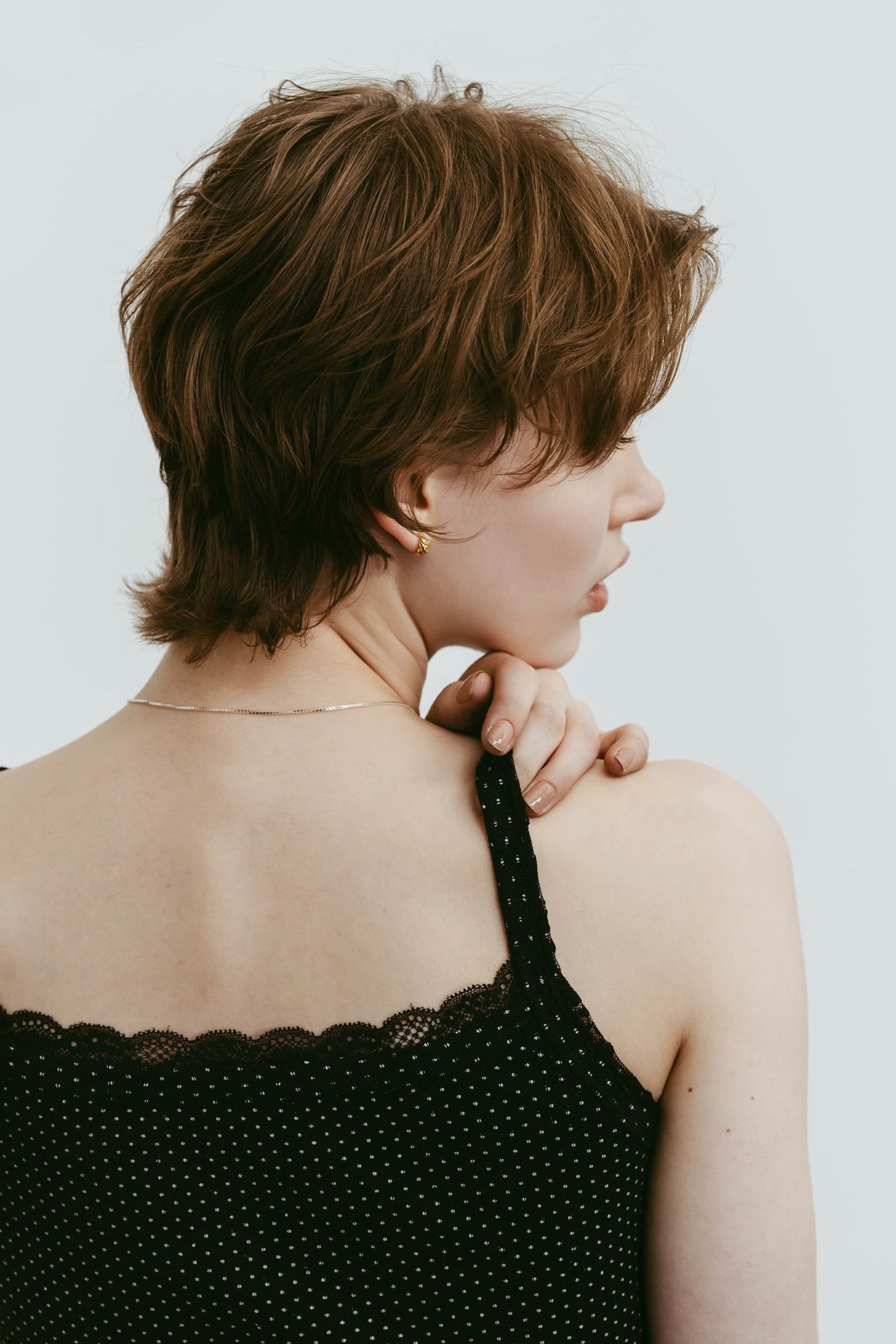 レースディテール キャミソール (ドット) lace detail camisole (Dot) /  26SS