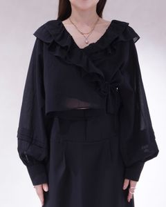 フリルカラー ボレロ (ブラック) frill collar cachecoeur bolero BL (Black) /  26SS