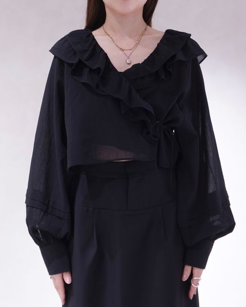 フリルカラー ボレロ (ブラック) frill collar cachecoeur bolero BL (Black) /  26SS