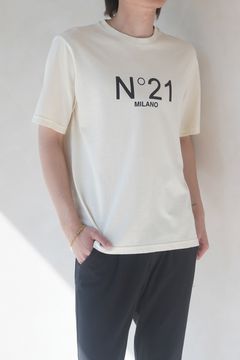WASHED LOGO T-SHIRT / ウォッシュドロゴT / ユニセックス (クリーム)