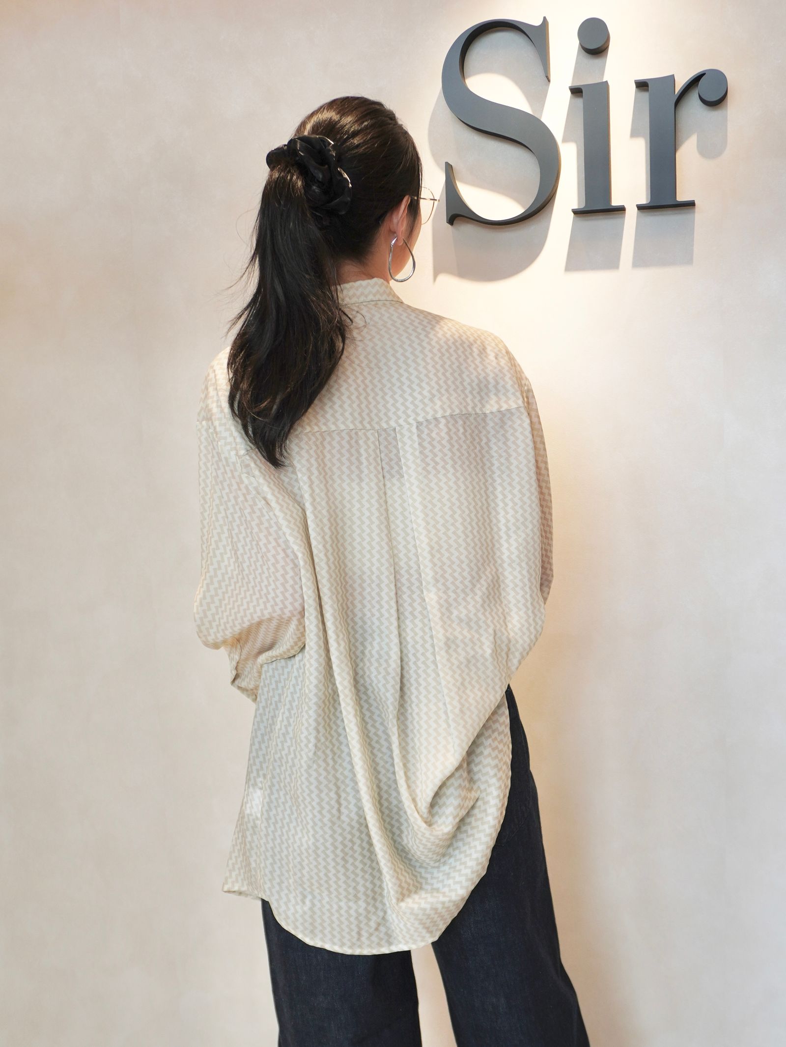【25AW】GEOMETRIC SHIRT / ジオメトリックシャツ (ベージュ)