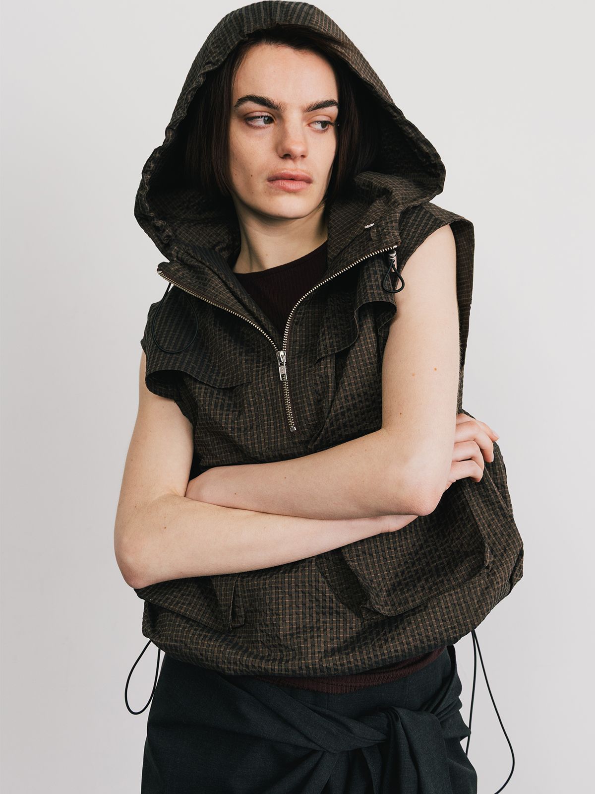 CREDONA - 【25SS】UTILITY ZIP FISCHER VEST / ユーティリティ